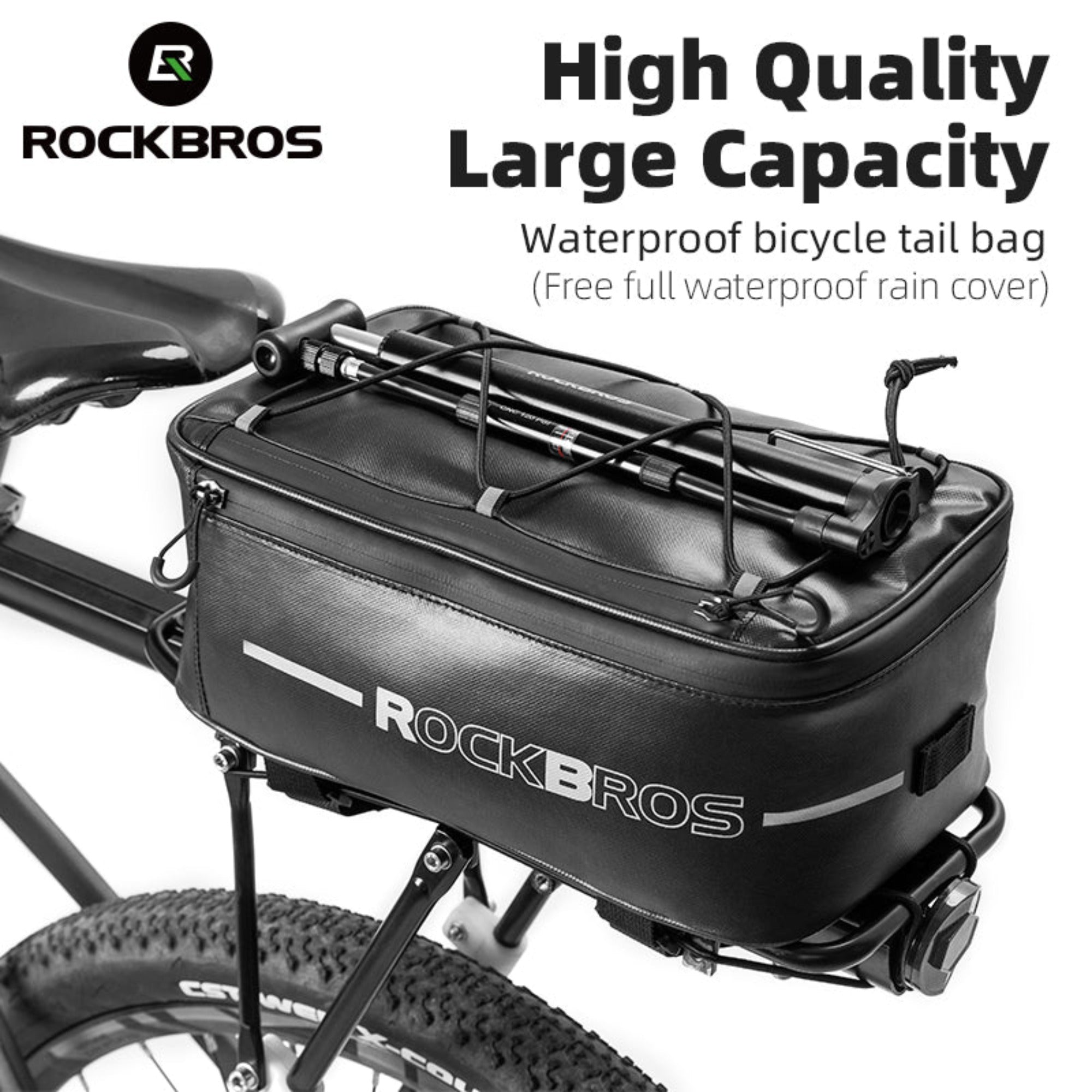 Troxus Ebike Accessories ROCKBROS Rear Rack Carrier Bike Bag